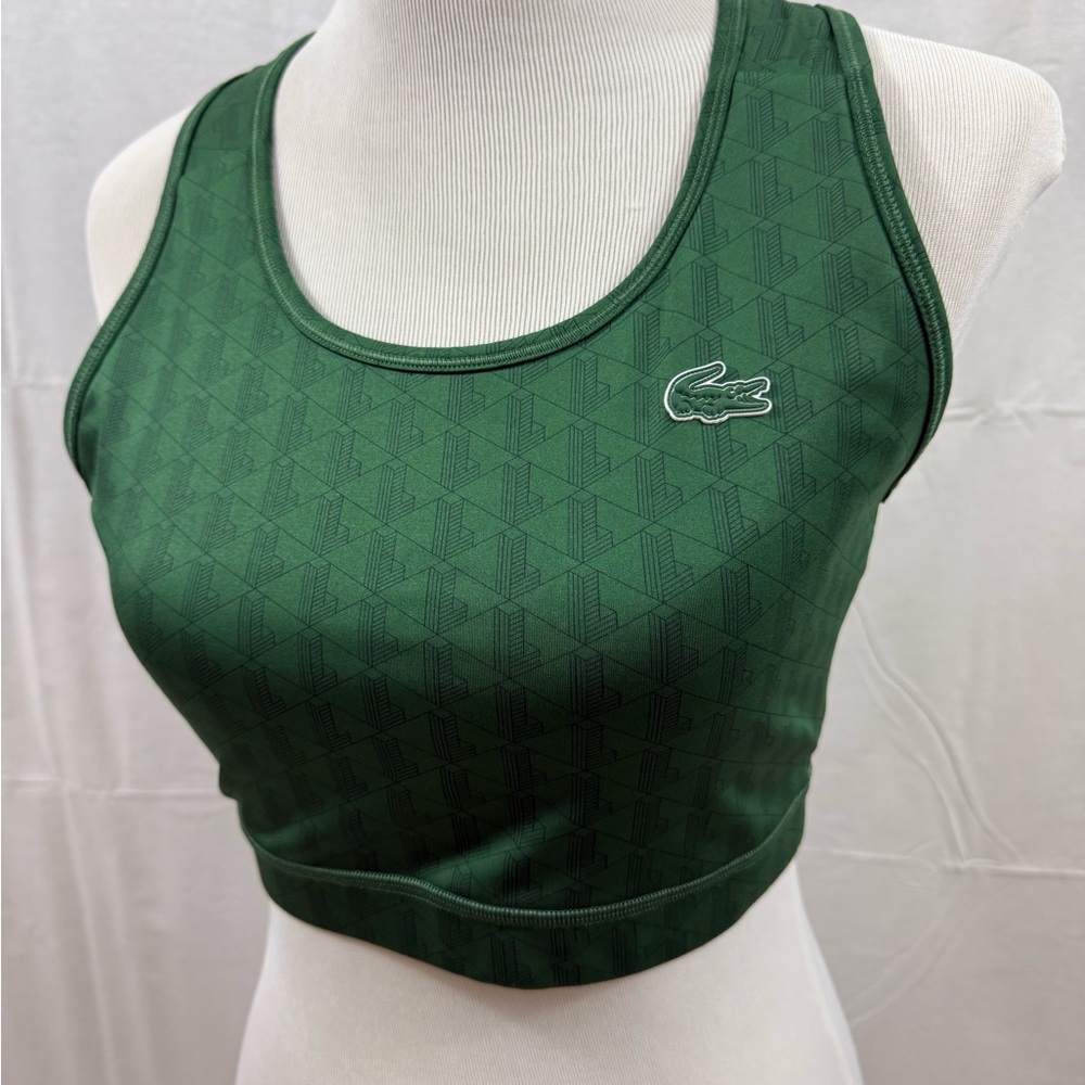Set Lacoste Women's Green Sports Bra and pant set